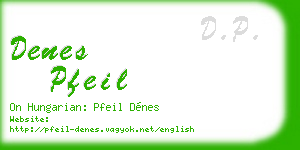 denes pfeil business card
